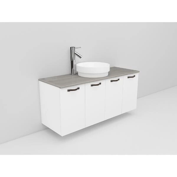 Badrumsmöbel Flexline Modell 124 120cm, Vit, Slät | Stuvbutiken