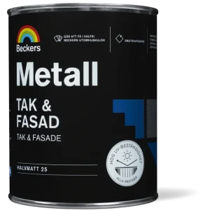 Beckers Metall Tak&Fasad Täckfärg halvmatt Valfri kulör