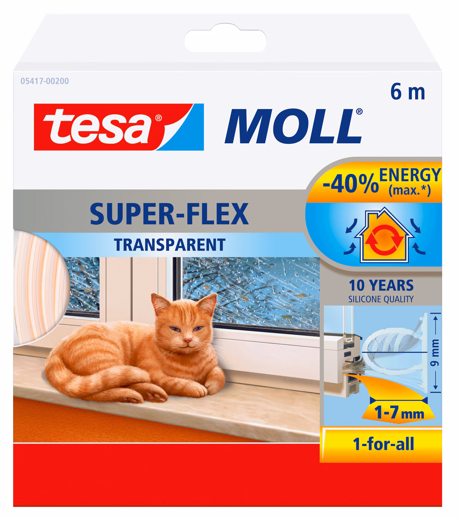 Kjøp Tesa Tetningslist, Omega-profil, silikon