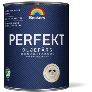 Beckers Perfekt Oljefärg halvblank Utevit