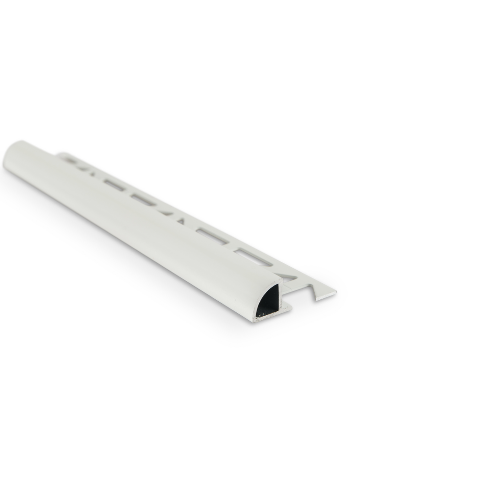 KAKELLIST BLANKE VIT ALUM 12,5MM 2,5M, KVARTSRUND 8710 ALUMINIUM