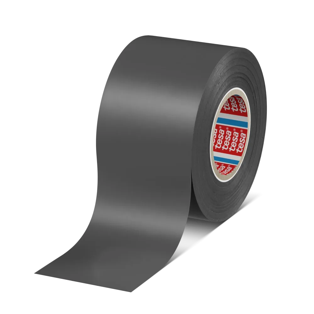 Tesa Tesaflex 4163 Isoleringstejp mjuk PVC grå, 33 m x 50 mm