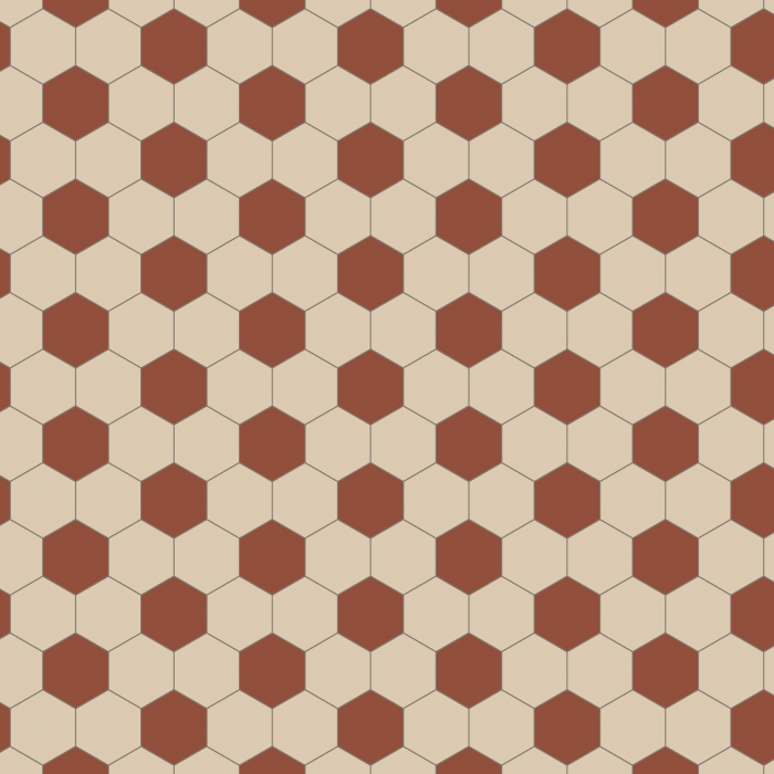 Klinker Victorian Floor Tiles mönster Barcelona Red / White