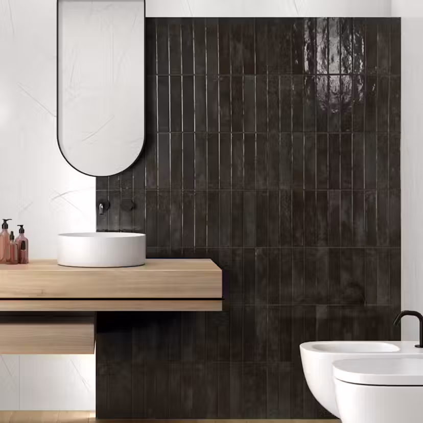 Kakel Arredo Raku Black Lava 6x27 cm - 491197